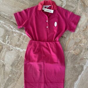 Gianfranco Ferre Vibrant Pink Polo Dress